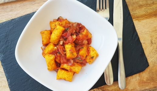 Low protein recipes  - Sweet Potato Gnocchi in a tomato sauce
